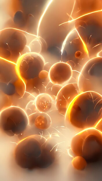 Immagine di sfondo di impilamento della fotosfera delle cellule di particelle