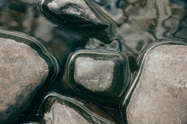 Immagine di sfondo di pietre nell'acqua