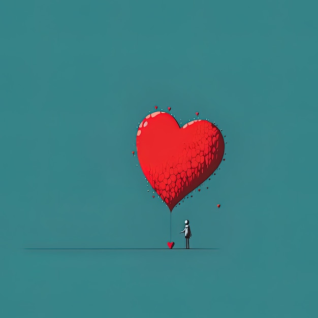 Immagine di sfondo di San Valentino minimalista carina e semplice