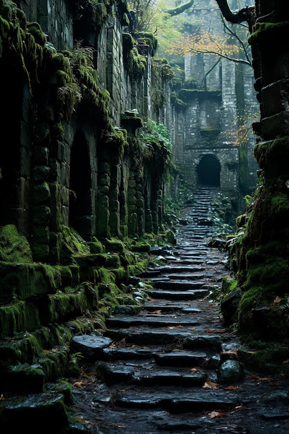 immagine di sfondo di un sentiero tra le rocce