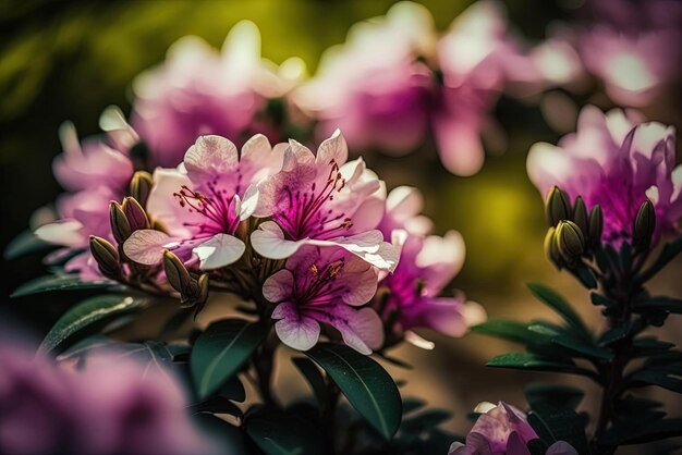 Immagine di splendidi fiori di azalea da vicino