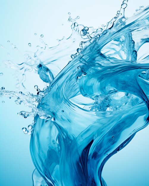 Immagine di spruzzo d'acqua in una bella tonalità di blu