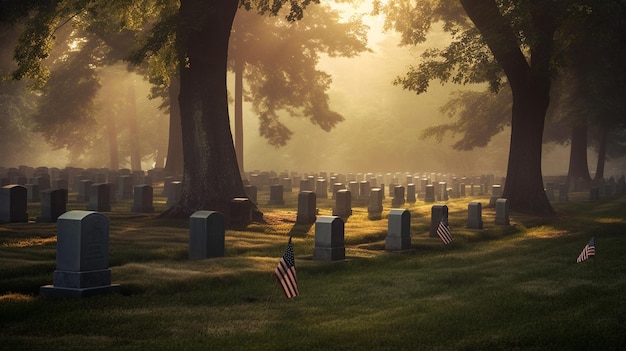 Immagine di tombe di eroi americani