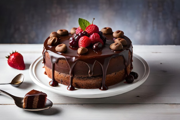 Immagine di torta al cioccolato 4k