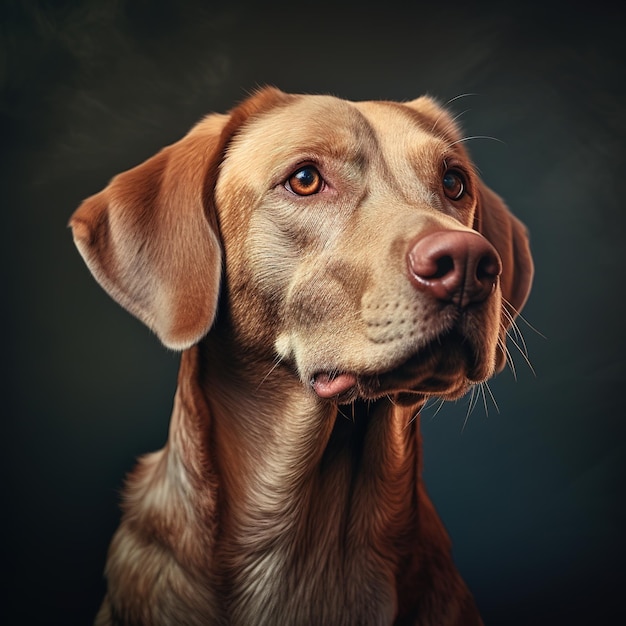 Immagine di un adorabile cane labrador dal temperamento allegro Illustrazione di animali domestici AI generativa