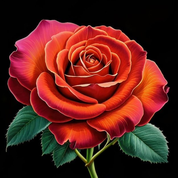 Immagine di un bellissimo fiore di rosa rossa astratto