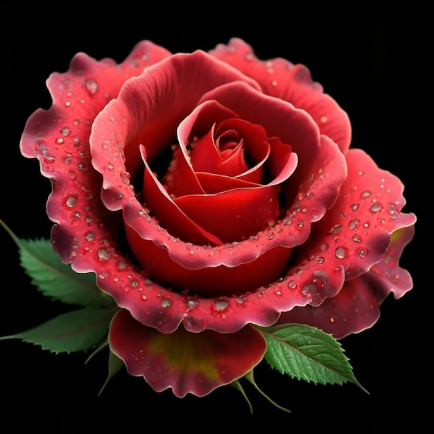 Immagine di un bellissimo fiore di rosa rossa astratto