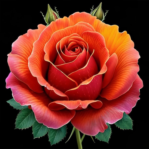 Immagine di un bellissimo fiore di rosa rossa astratto