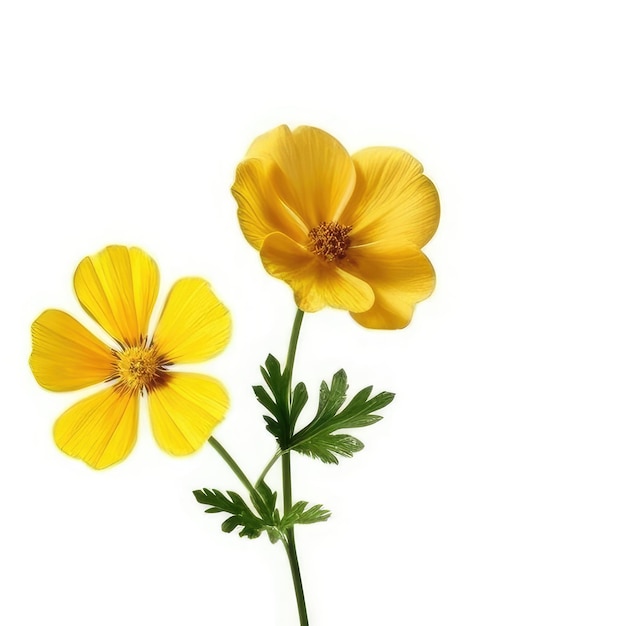 Immagine di un fiore floreale ad acquerello Immagine di sfondo bianco Fiore ad acquerello su backgrou bianco isolato