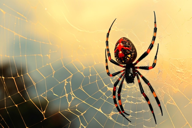 immagine di un ragno su una rete