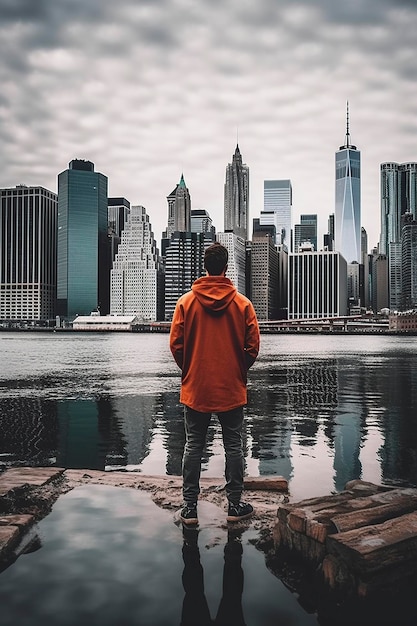 immagine di un turista che si diverte a New York City