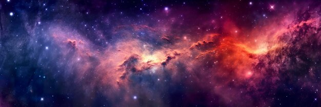 immagine di un universo in espansione scattata da lontano con molti colori bella AI Generative