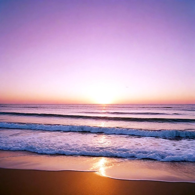 Immagine di una spiaggia serena al tramonto