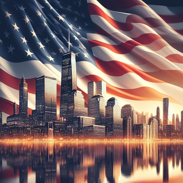 immagine digitale del Memorial Day con la bandiera americana