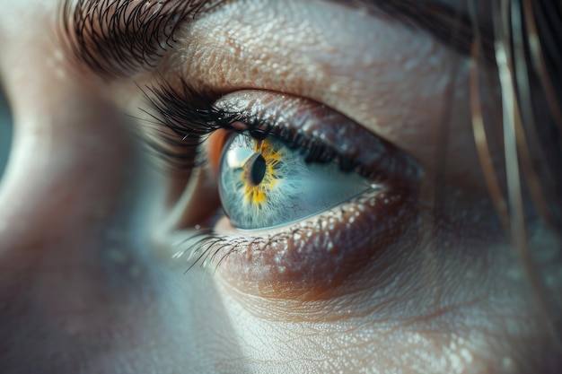 Immagine digitale dell'occhio della donna Concetto di sicurezza