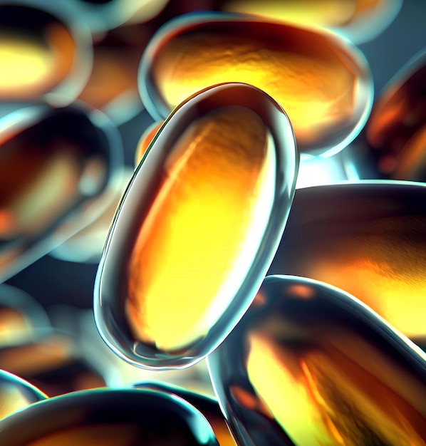 Immagine digitale di capsule per l'aggiunta di vitamine e minerali