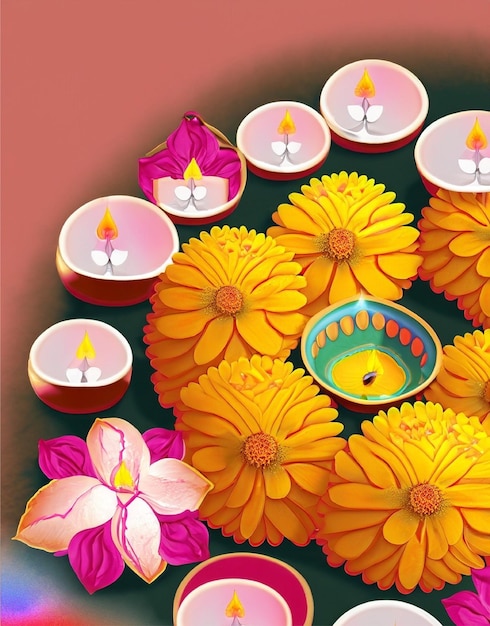 immagine e sfondo felici di Diwali generati gratuitamente dall'intelligenza artificiale