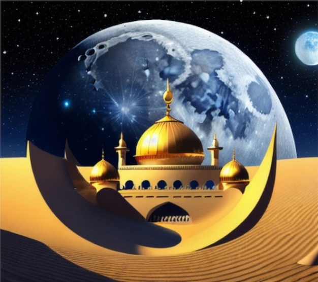 Immagine Eid mubarak islamica Immagine Eid 2023 immagine di saluto islamico