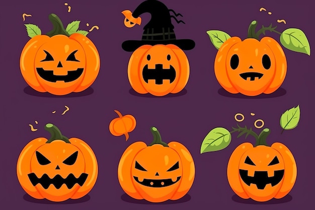 Immagine elegante e di classe della zucca di Halloween generata dall'intelligenza artificiale