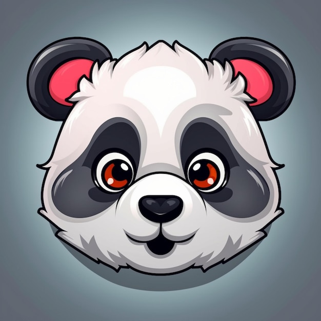 Immagine faccia di panda clipart