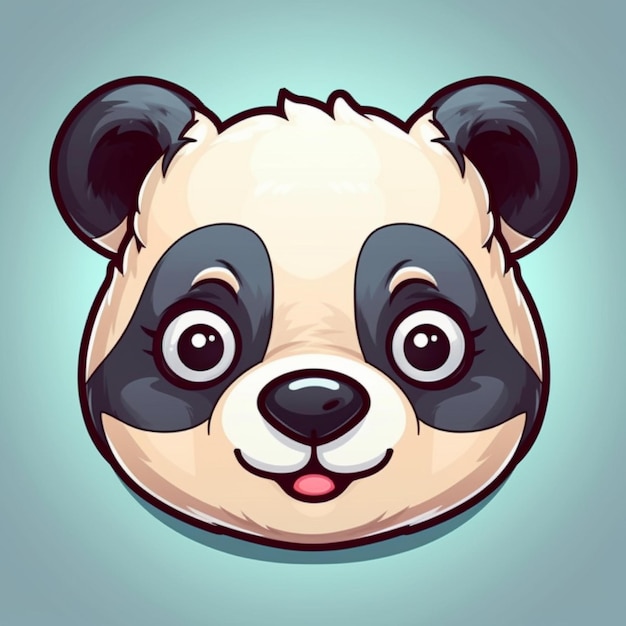 Immagine faccia di panda clipart