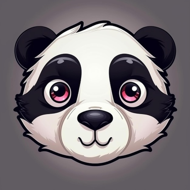 Immagine faccia di panda clipart