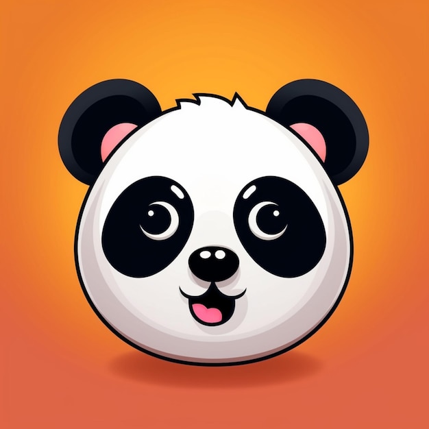 Immagine faccia di panda clipart