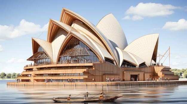 Immagine fotografica d'archivio carta da parati HD 8K del teatro dell'opera di Sydney