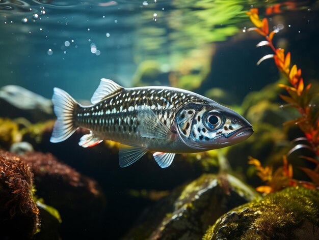 Immagine fotografica d'archivio vibrante pesce tropicale HD 8K