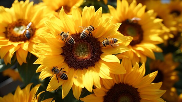 Immagine fotografica dello sfondo HD del fiore del sole