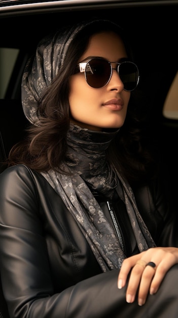 Immagine fotografica di archivio di carta da parati eyewearHD 8K della donna del Medio Oriente