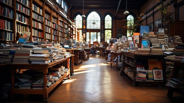 immagine fotografica di carta da parati HD dell'interno della biblioteca