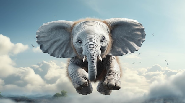 Immagine fotografica di sfondo HD elefante