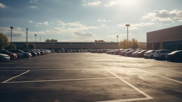 Immagine generata dall'AI del parcheggio