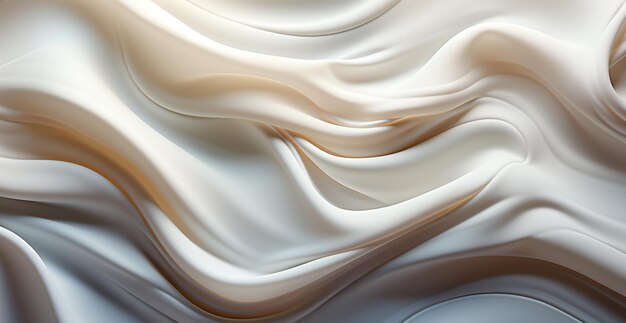 Immagine generata dall'IA di tessuto bianco di sfondo chiaro piegato con pieghe e pieghe