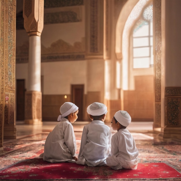 Immagine gratuita per bambini ramadhan moschea islamica sfondo 4