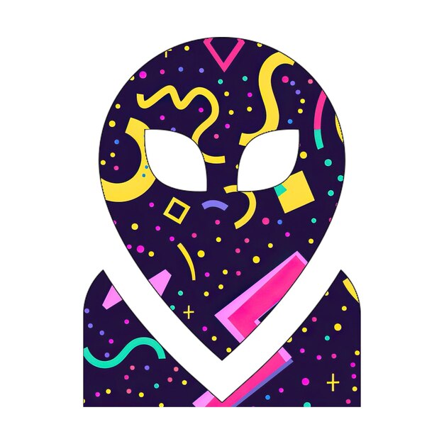 Immagine icone utente alieno Purple 80s Pattern Style
