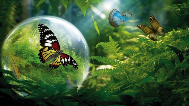 Immagine illustrativa Natura e sostenibilità Concetto di vita e conservazione ecologica