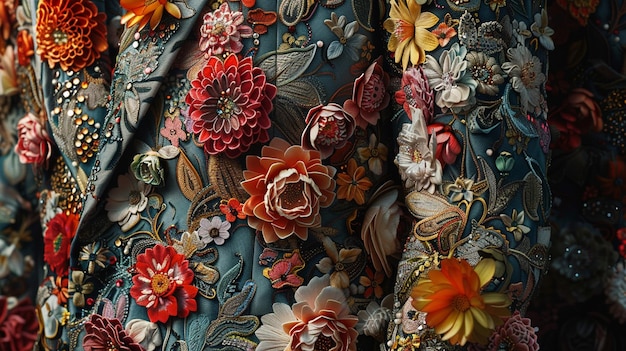 Immagine in primo piano di un vestito floreale per il blog della moda