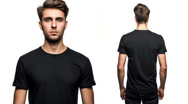 immagine modello di maglietta nera