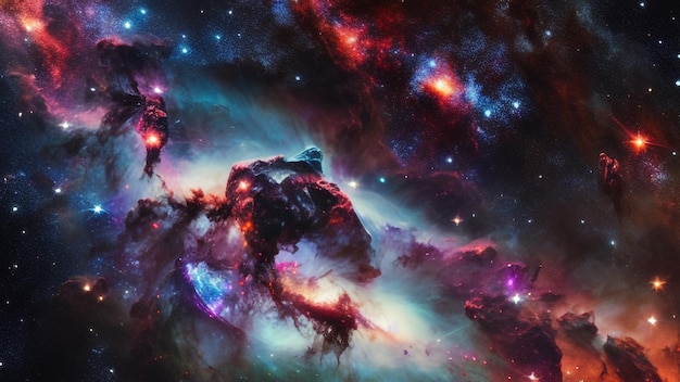 Immagine nebulosa con stelle sullo sfondo