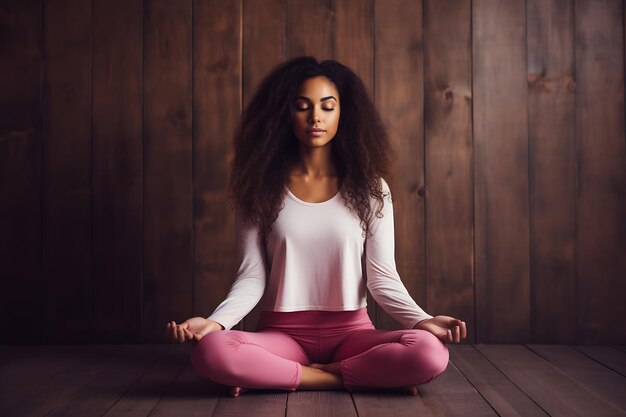 Immagine orizzontale di una giovane donna afroamericana sportiva e elegante