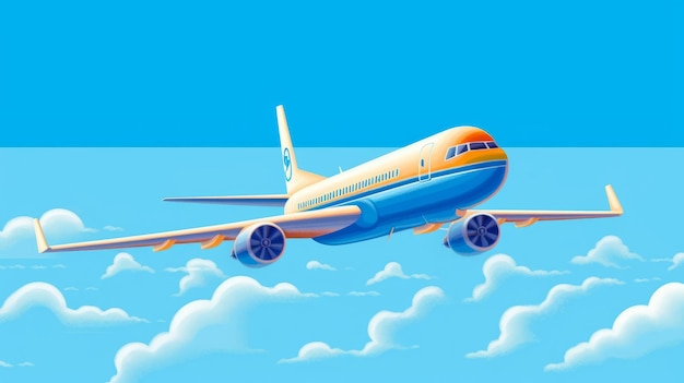 Immagine Pixel Art che mostra l'intelligenza artificiale generativa del trasporto aereo