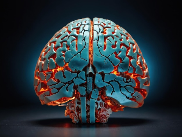 Immagine radiografica dell'anatomia del cervello Illustrazione astratta