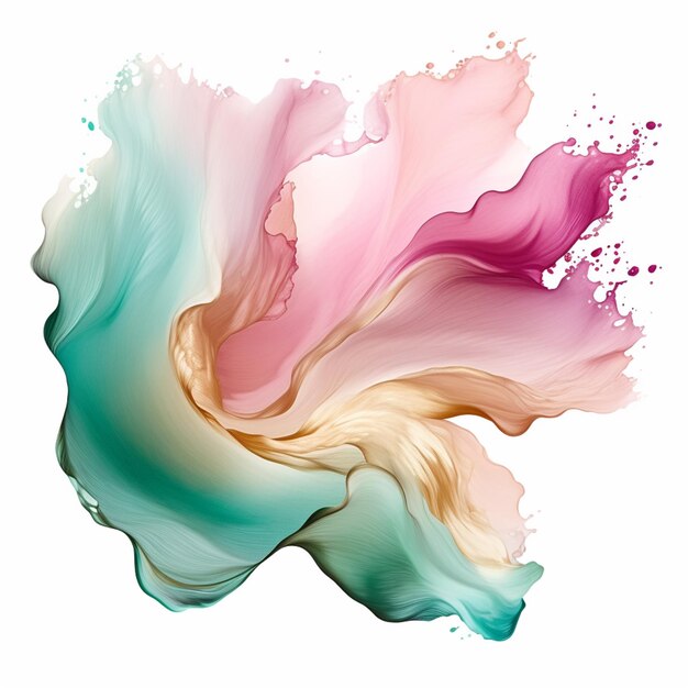 immagine raffigurata di un colorato vortice di vernice su uno sfondo bianco
