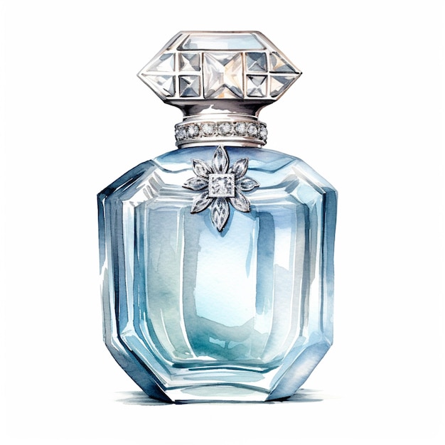 immagine raffigurata di una bottiglia di vetro blu con un diamante in cima