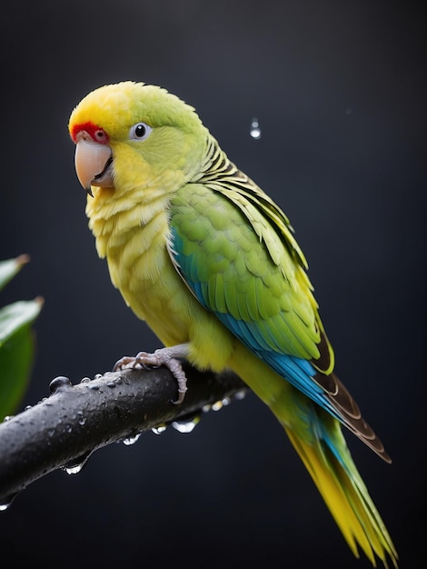 Immagine ravvicinata dettagliata di alta qualità di un bellissimo pappagallo
