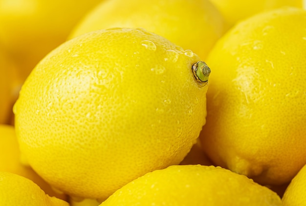 Immagine ravvicinata di sfondo di limoni.