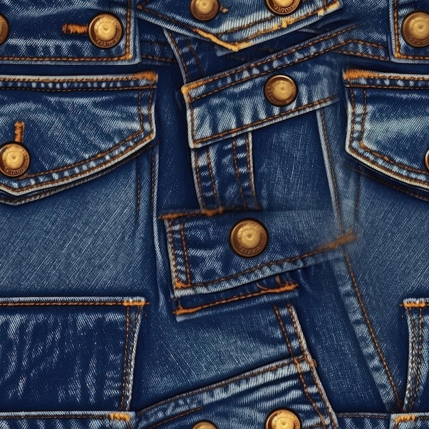 immagine ravvicinata di un tessuto jeans blu