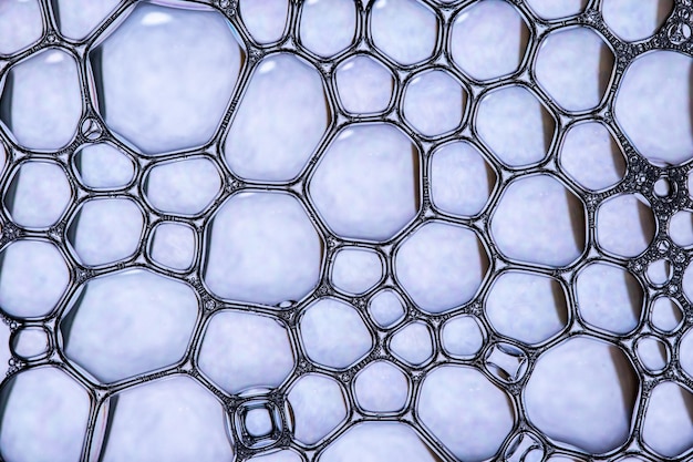 Immagine ravvicinata di una superficie della bolla